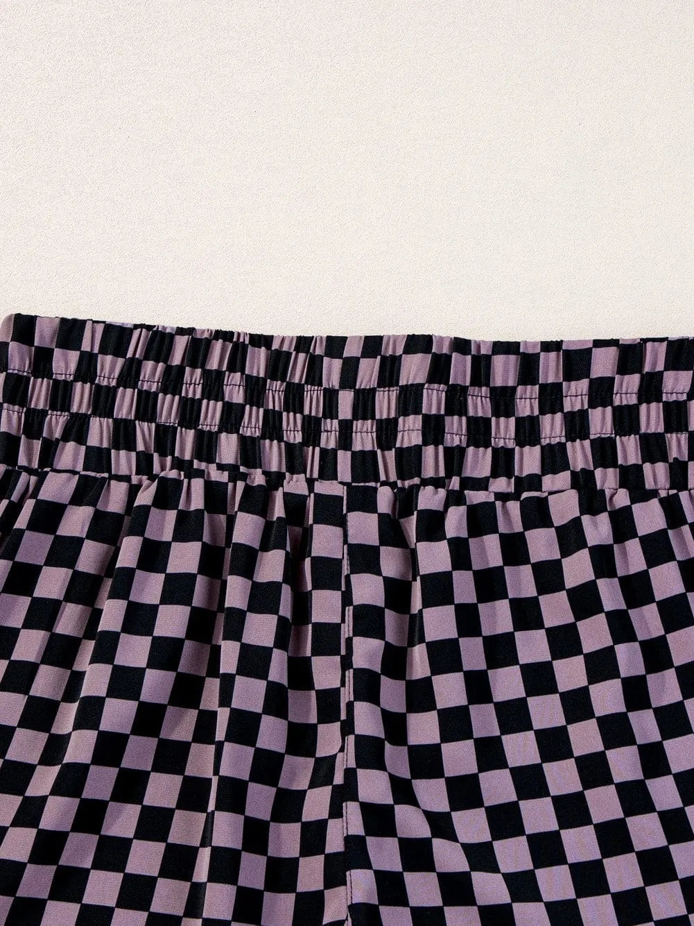 Activewear Checkered Shorts