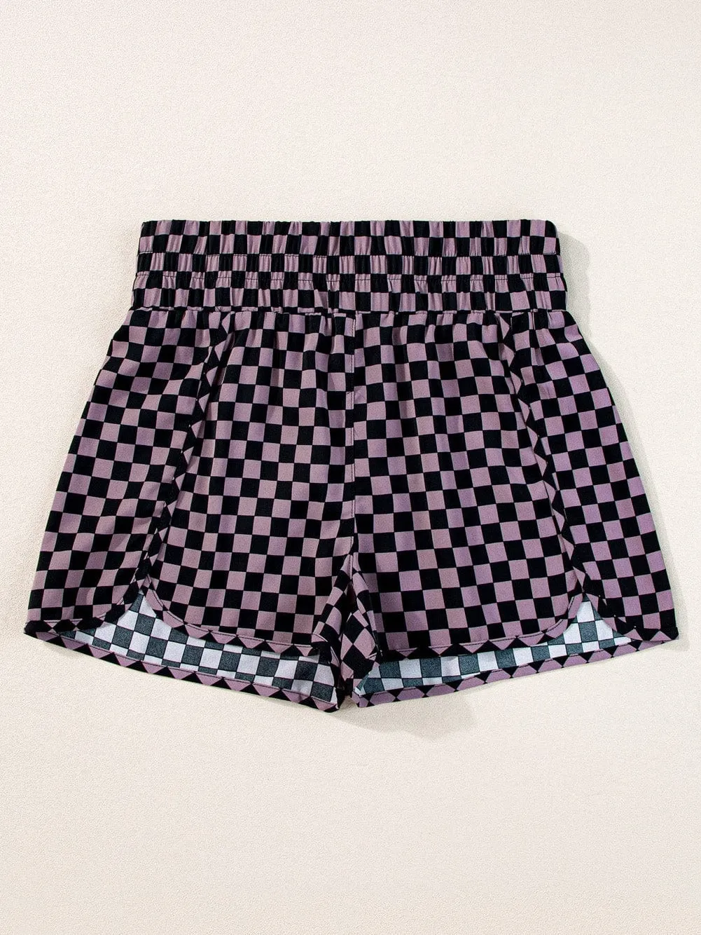 Activewear Checkered Shorts