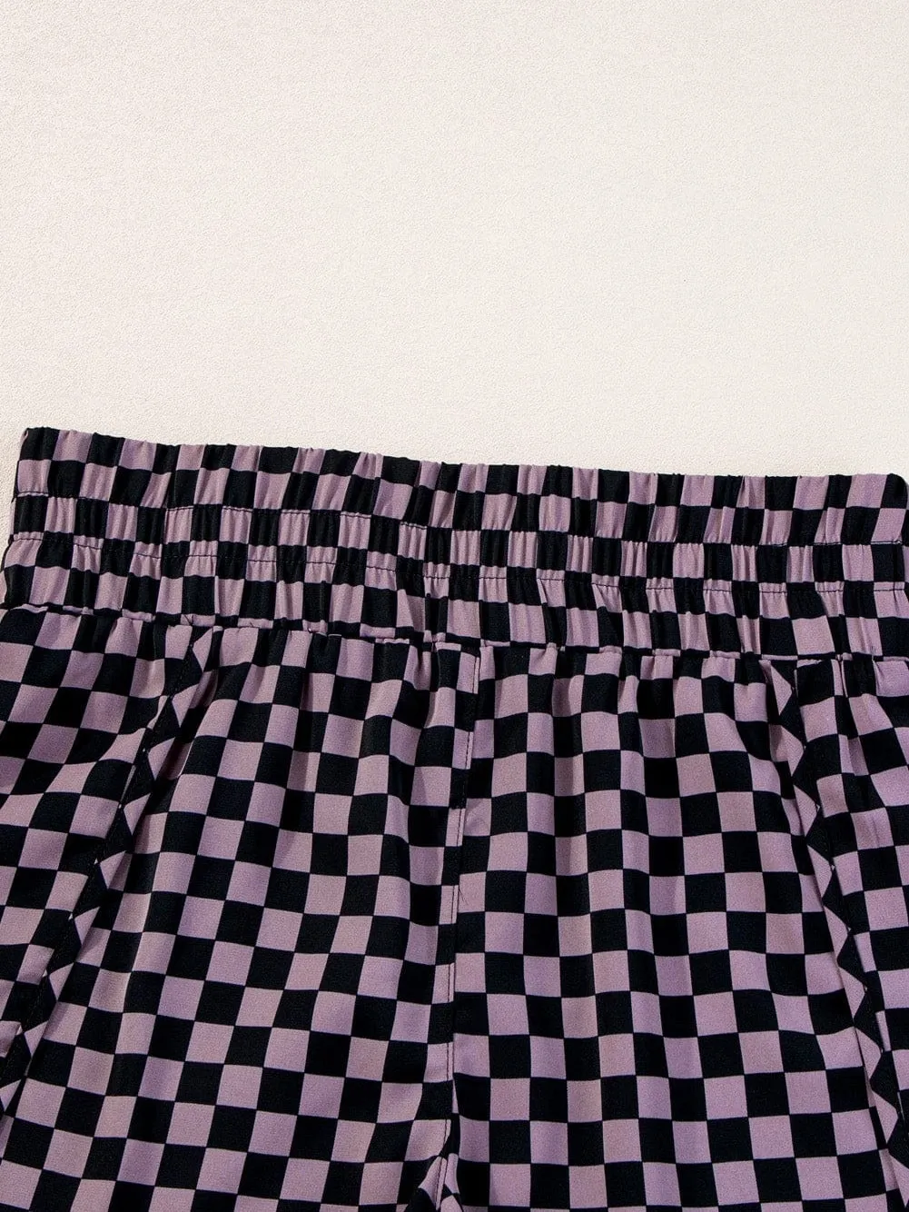 Activewear Checkered Shorts