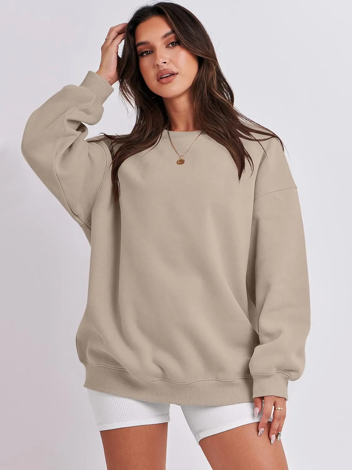 ANRABESS Oversized Sweatshirt for Women Crewneck Y2K Hoodies Fleece Casual Comfy Pullover Top Fall Outfits Clothes 2025