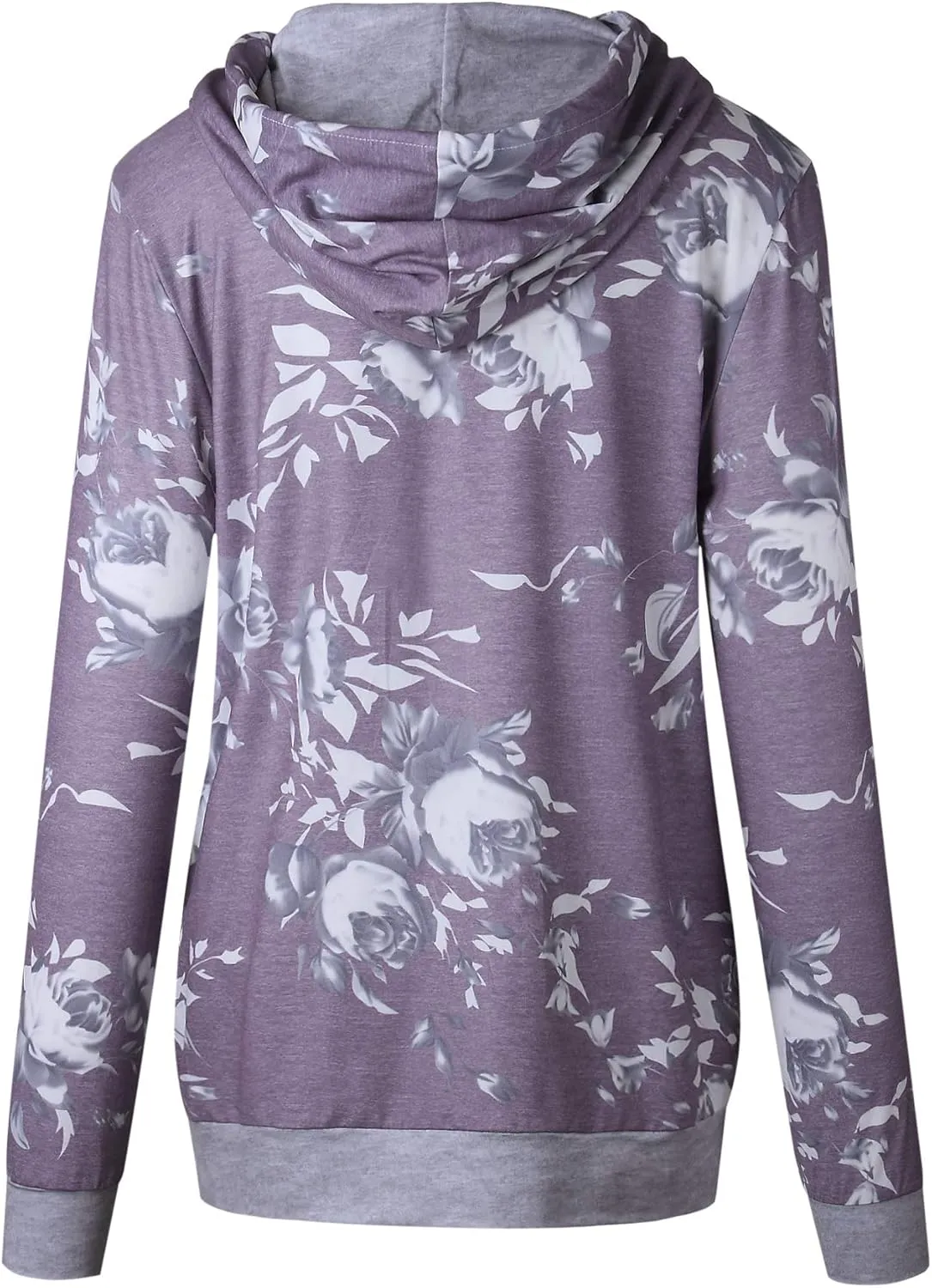 Barlver Women's Casual Hoodies Long Sleeve Sweatshirts Cowl Neck Drawstring Hooded Pullover Top with Pockets