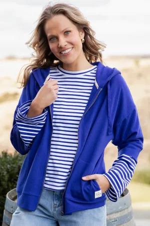 Beachy Zip Hoodie - Deep Blue