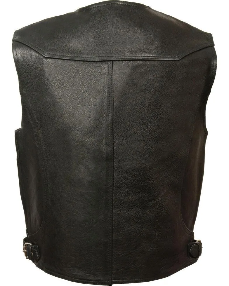 Black Deep Pocket Vest For Men