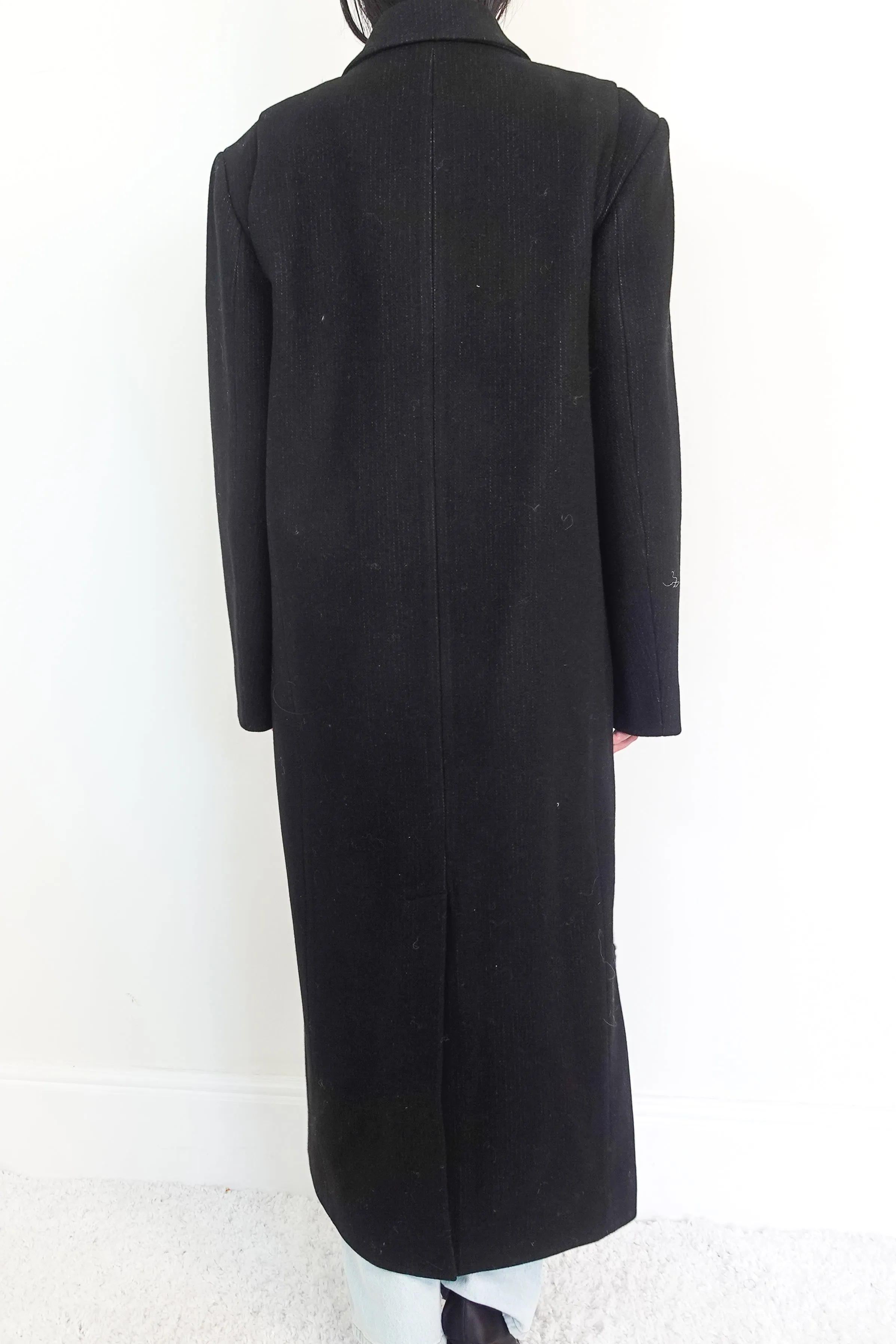 Black wool coat RRP £700