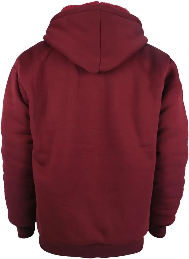 Boys Hoodies Full Zip Up Sherpa Lined Fleece Lined Athletic Youth Kids Sweatshirts,Size 8-16