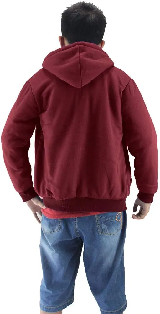 Boys Hoodies Full Zip Up Sherpa Lined Fleece Lined Athletic Youth Kids Sweatshirts,Size 8-16