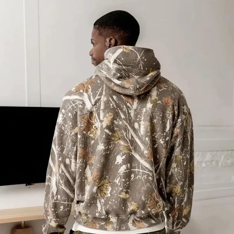 Camo Leaf Printed Hoodies