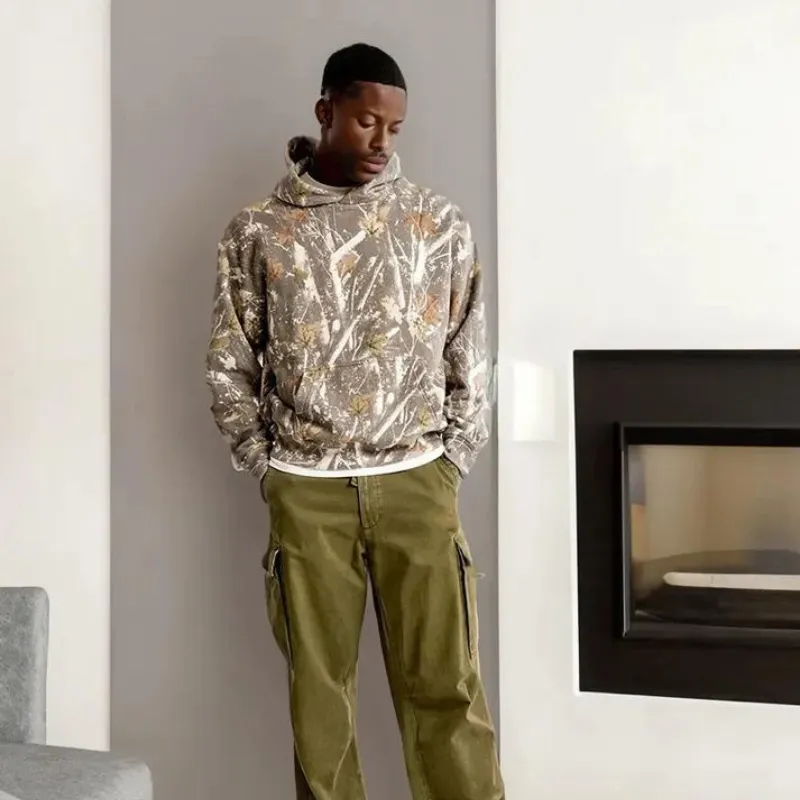 Camo Leaf Printed Hoodies