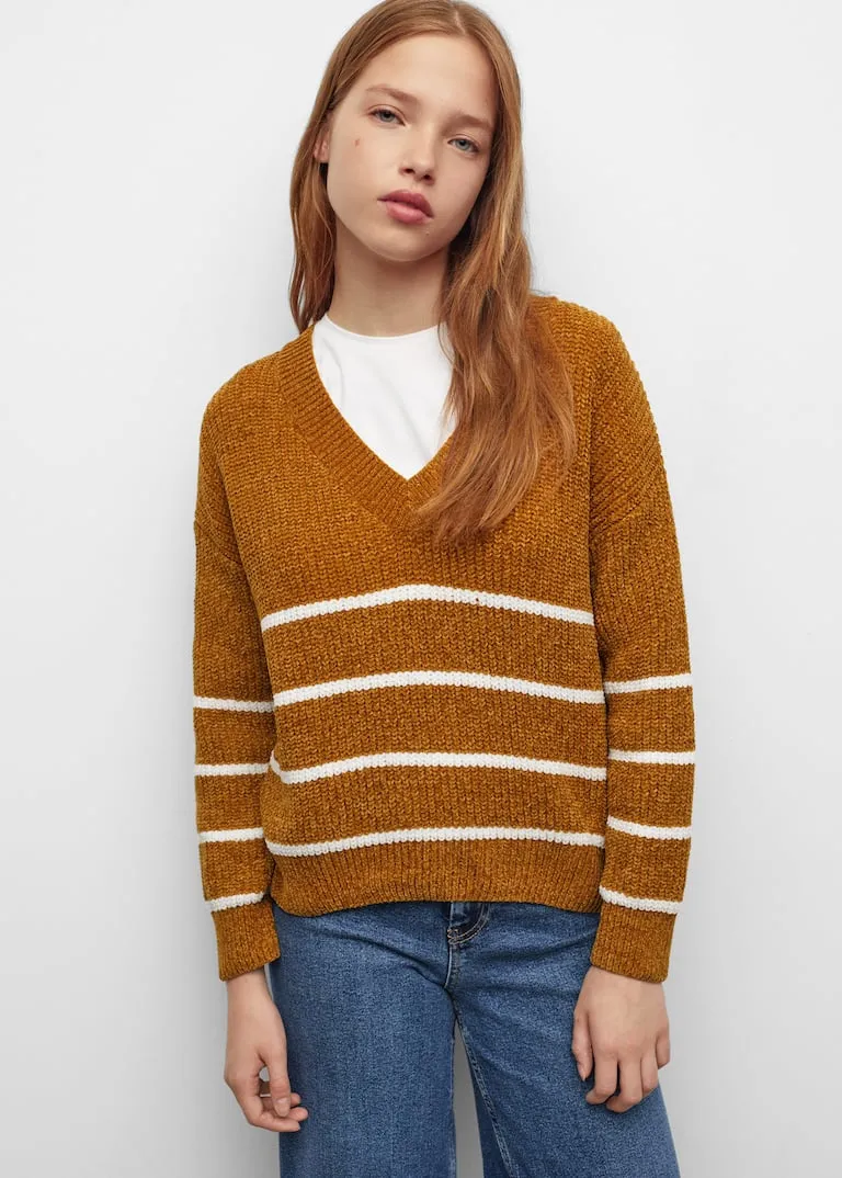 Chenille knit sweater