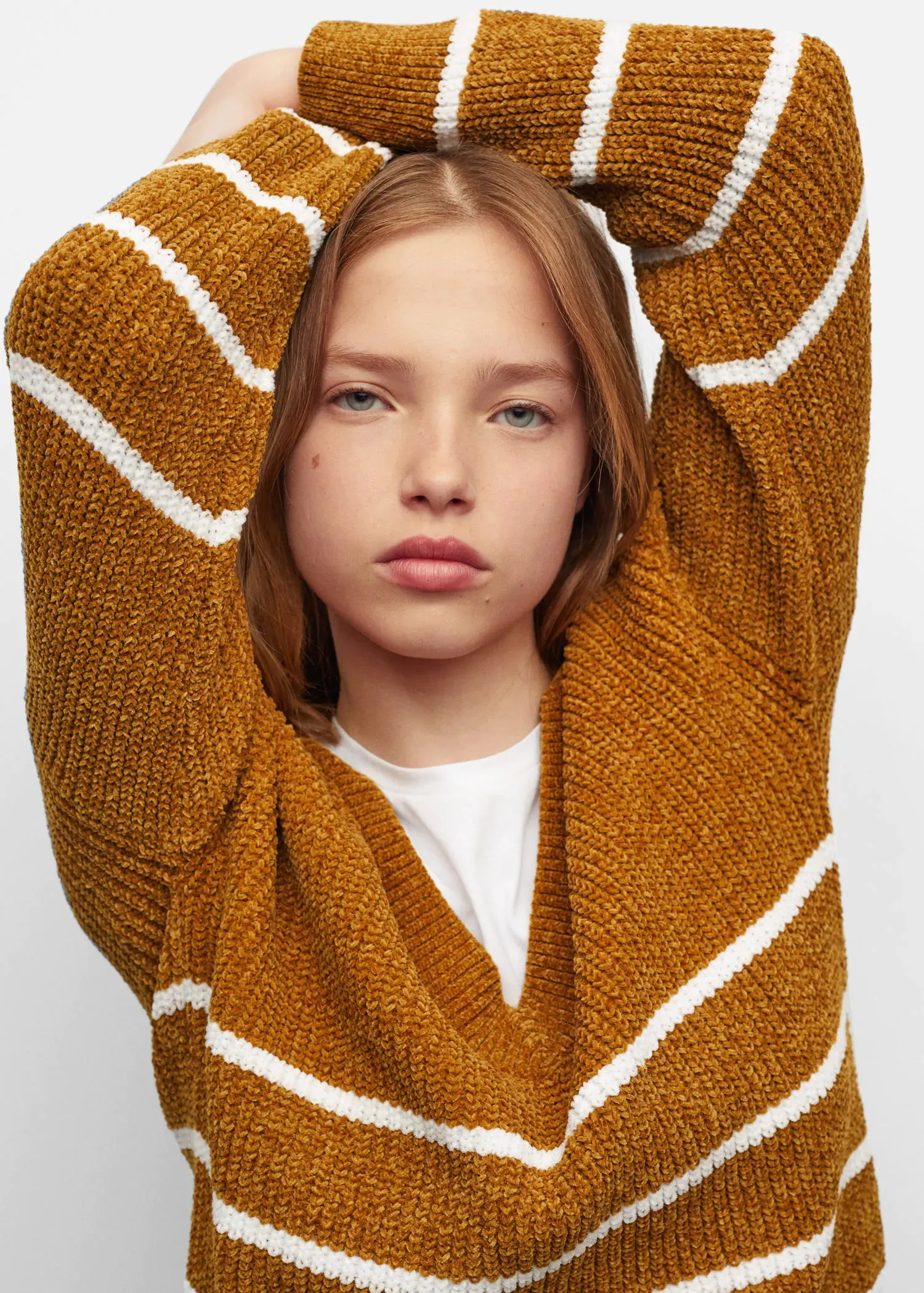 Chenille knit sweater