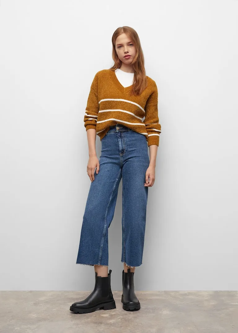 Chenille knit sweater