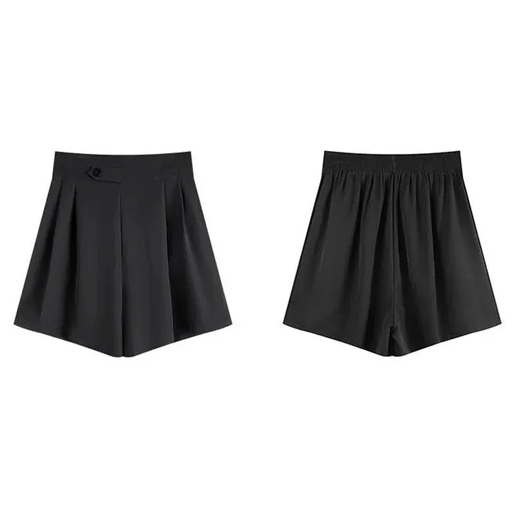Chic High Waist A-Line Pure Color Shorts