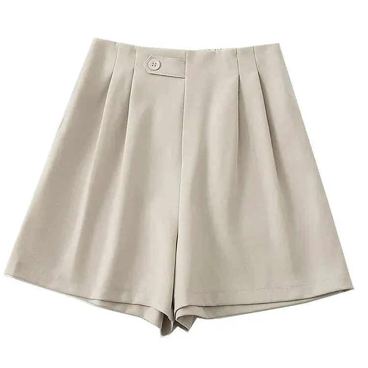 Chic High Waist A-Line Pure Color Shorts