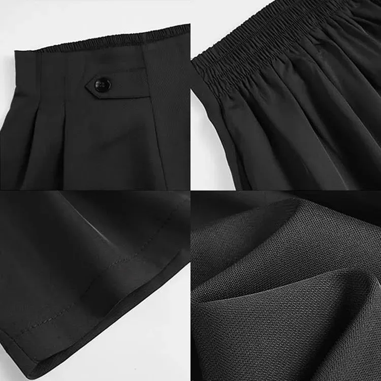 Chic High Waist A-Line Pure Color Shorts