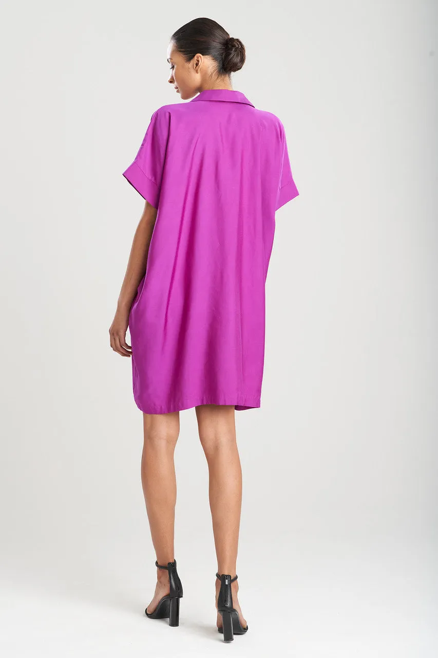 Cotton Silk Embroidered Caftan Dress