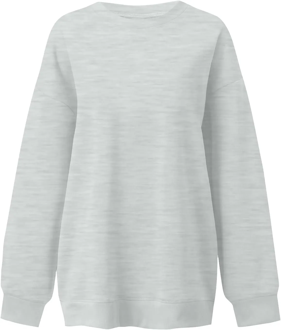 Crewneck Sweatshirts Women Preppy Fleece Plain Oversized Hoodie Trendy Aesthetic Hoodies Winter Crew Neck Sweatshirt