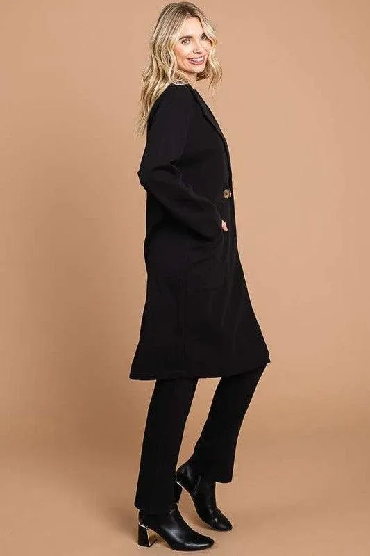 Culture Code Double Breast Lapel Collar Coat