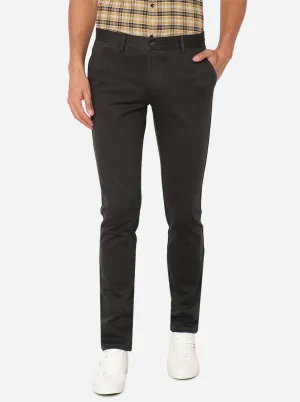 Dark Olive Solid Super Slim Fit Casual Trouser | Greenfibre