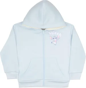 Disney Lilo & Stitch, Minnie Mouse Girls Sherpa Zip-Up Hoodie Graphic Print Design Hooded Sweatshirt for Kids & Toddlers