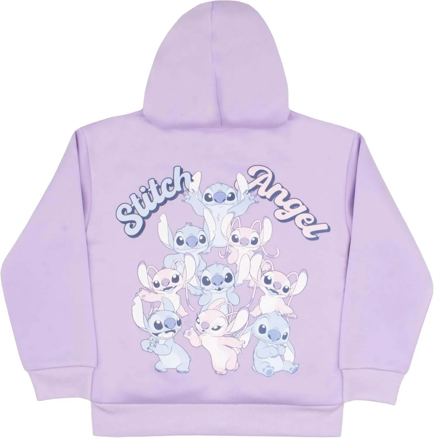 Disney Lilo & Stitch, Minnie Mouse Girls Sherpa Zip-Up Hoodie Graphic Print Design Hooded Sweatshirt for Kids & Toddlers