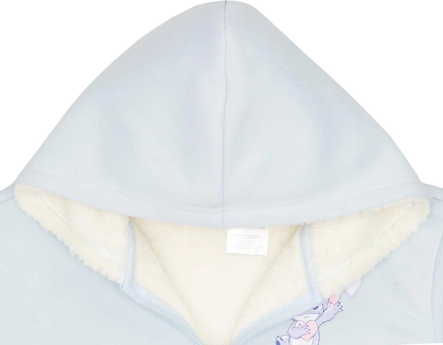 Disney Lilo & Stitch, Minnie Mouse Girls Sherpa Zip-Up Hoodie Graphic Print Design Hooded Sweatshirt for Kids & Toddlers