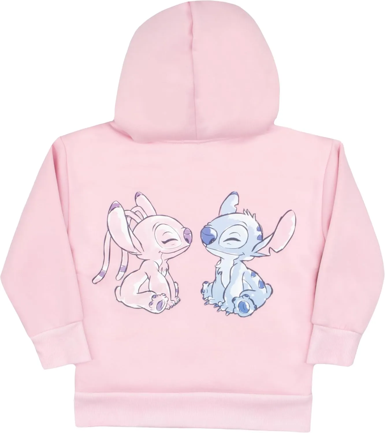 Disney Lilo & Stitch, Minnie Mouse Girls Sherpa Zip-Up Hoodie Graphic Print Design Hooded Sweatshirt for Kids & Toddlers