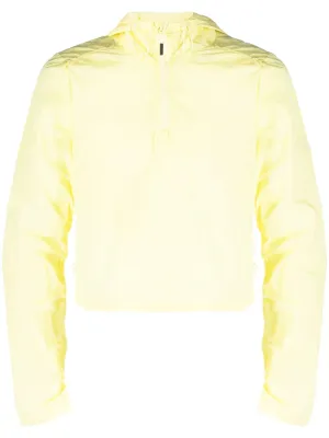drawstring cropped hooded jacket