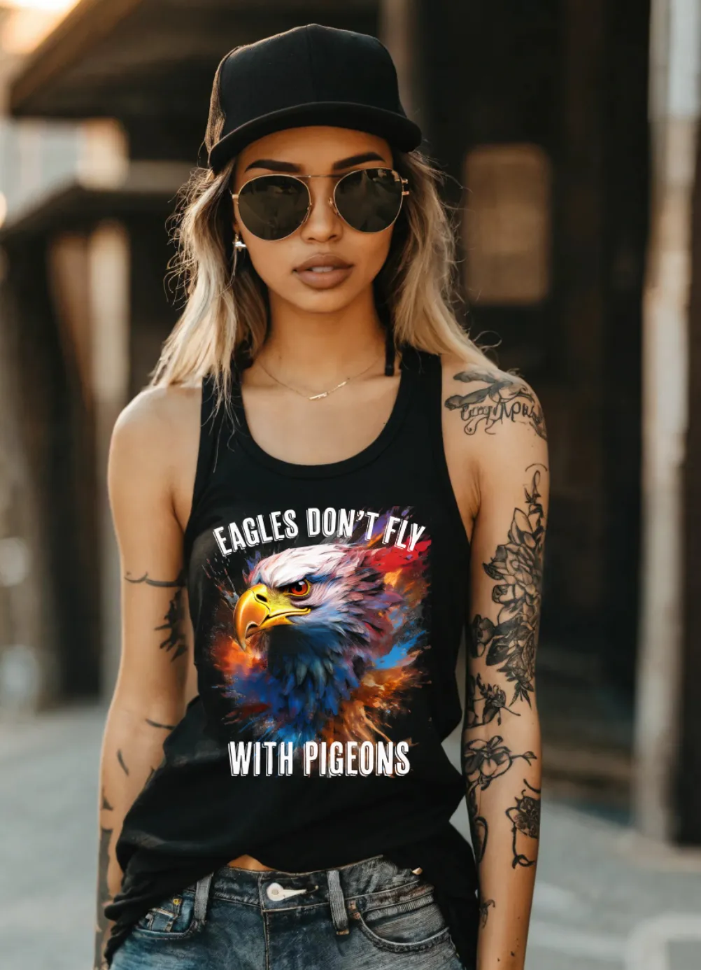 Eagles Don't Fly with Pigeons Art T-Shirts | GM TM