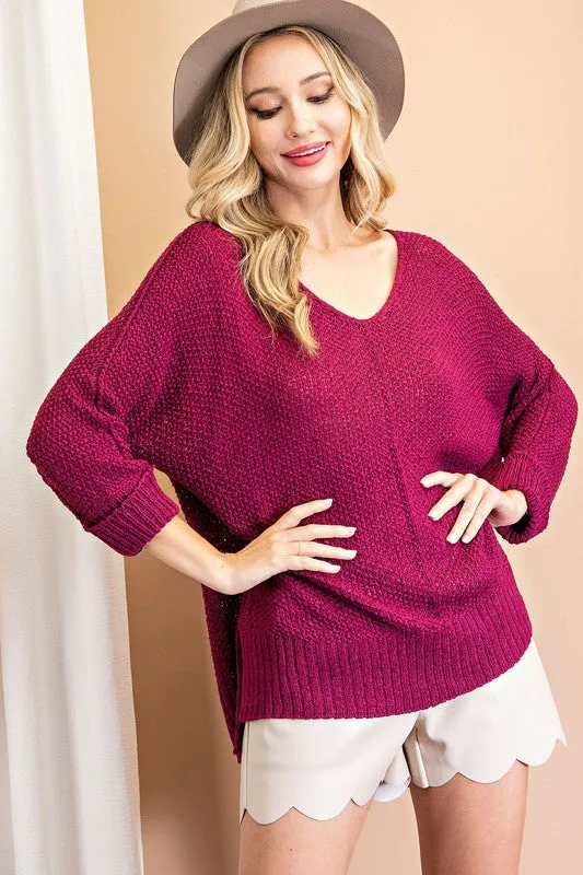 eesome Crew Neck Knit Sweater