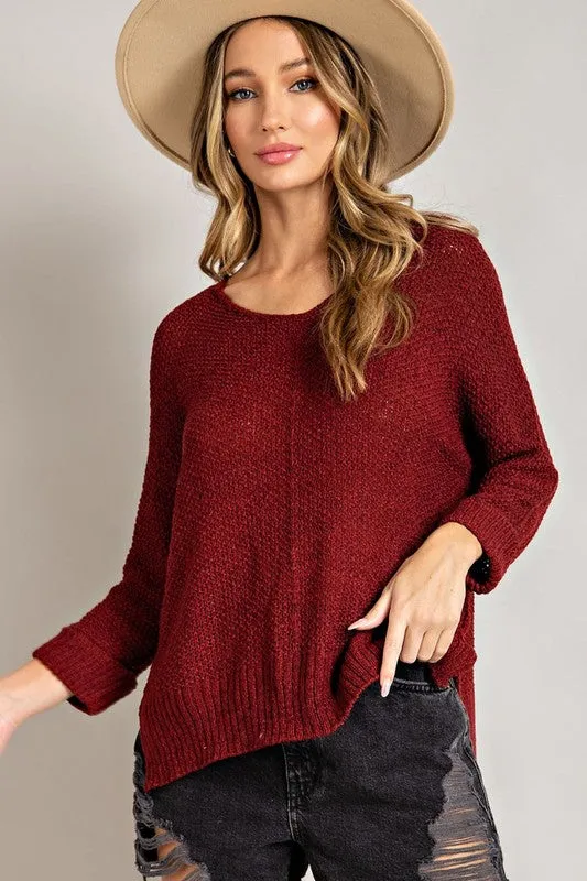 eesome Crew Neck Knit Sweater