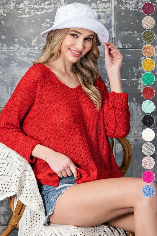eesome Crew Neck Knit Sweater