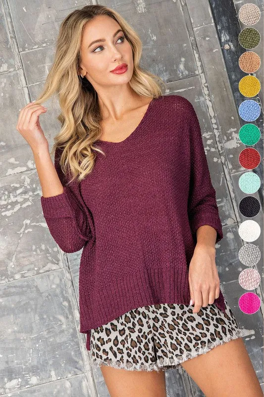 eesome Crew Neck Knit Sweater