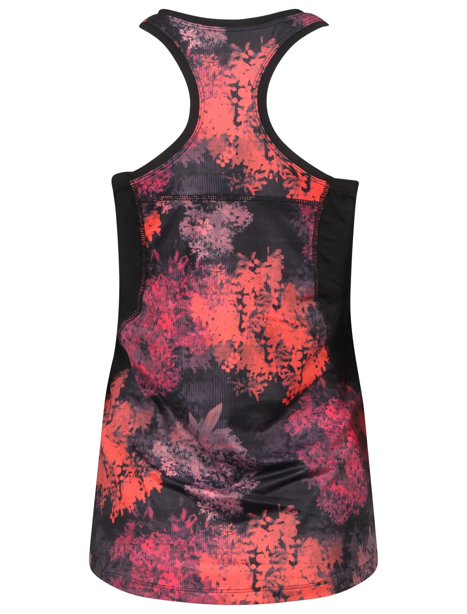Everette Floral & Mesh Panel Racer Back Vest Top in Black - Tokyo Laundry Active
