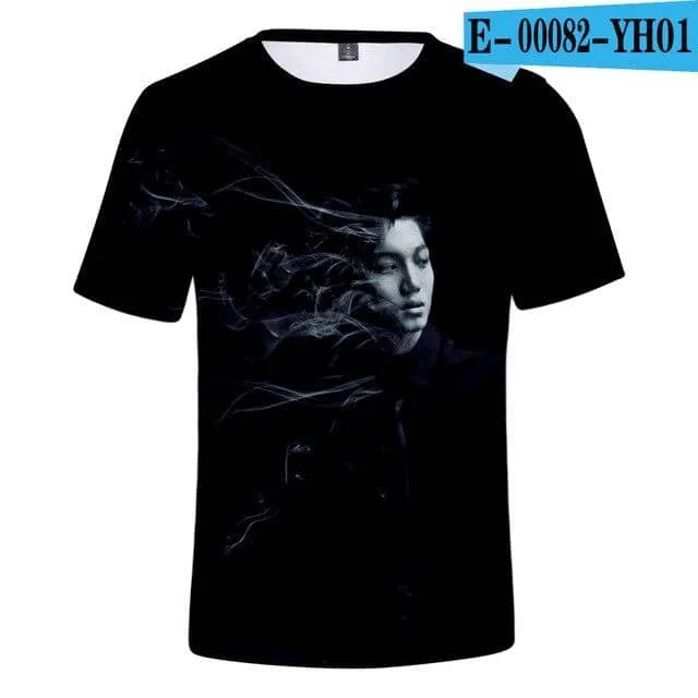 EXO T-shirts Kpop  O-neck Unisex Loose T-shirts EXO