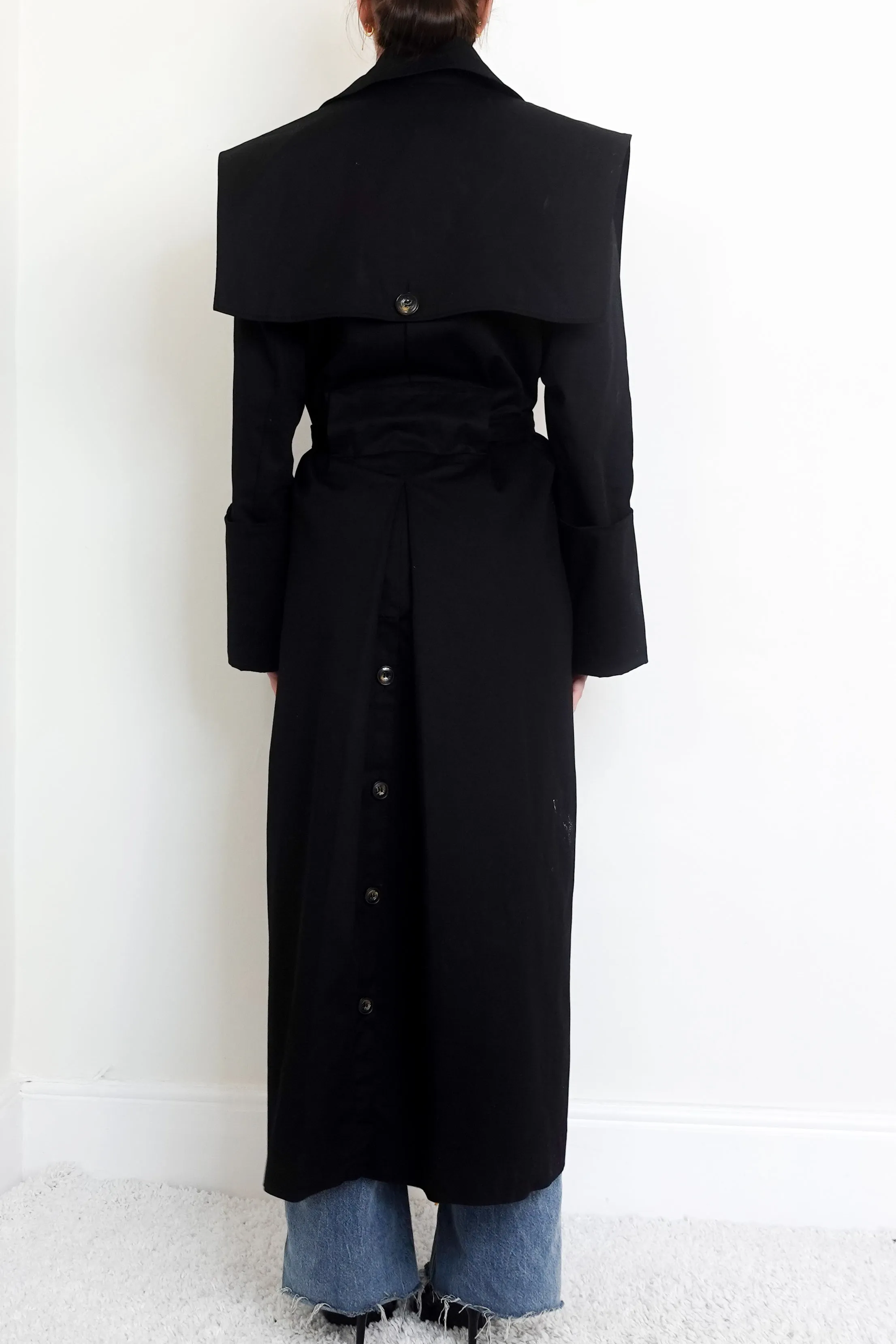 FINAL SALE Black trench coat RRP £720