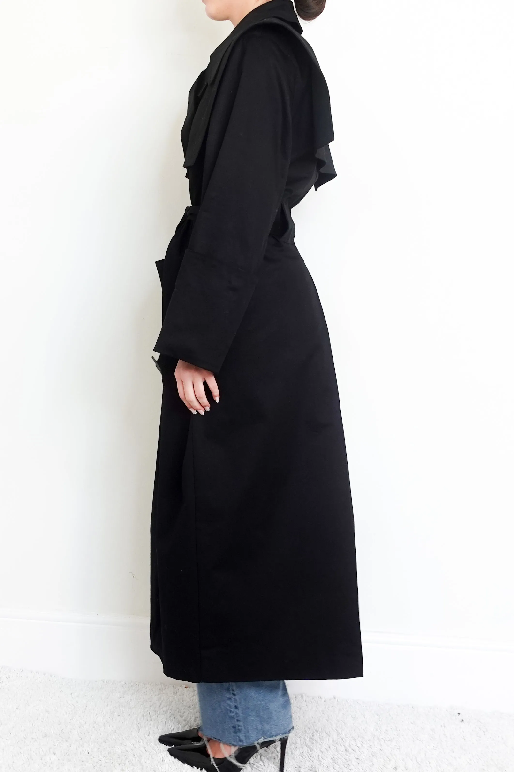FINAL SALE Black trench coat RRP £720
