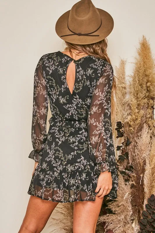 Fleur Noir Dress - Black/Oatmeal [S-L]