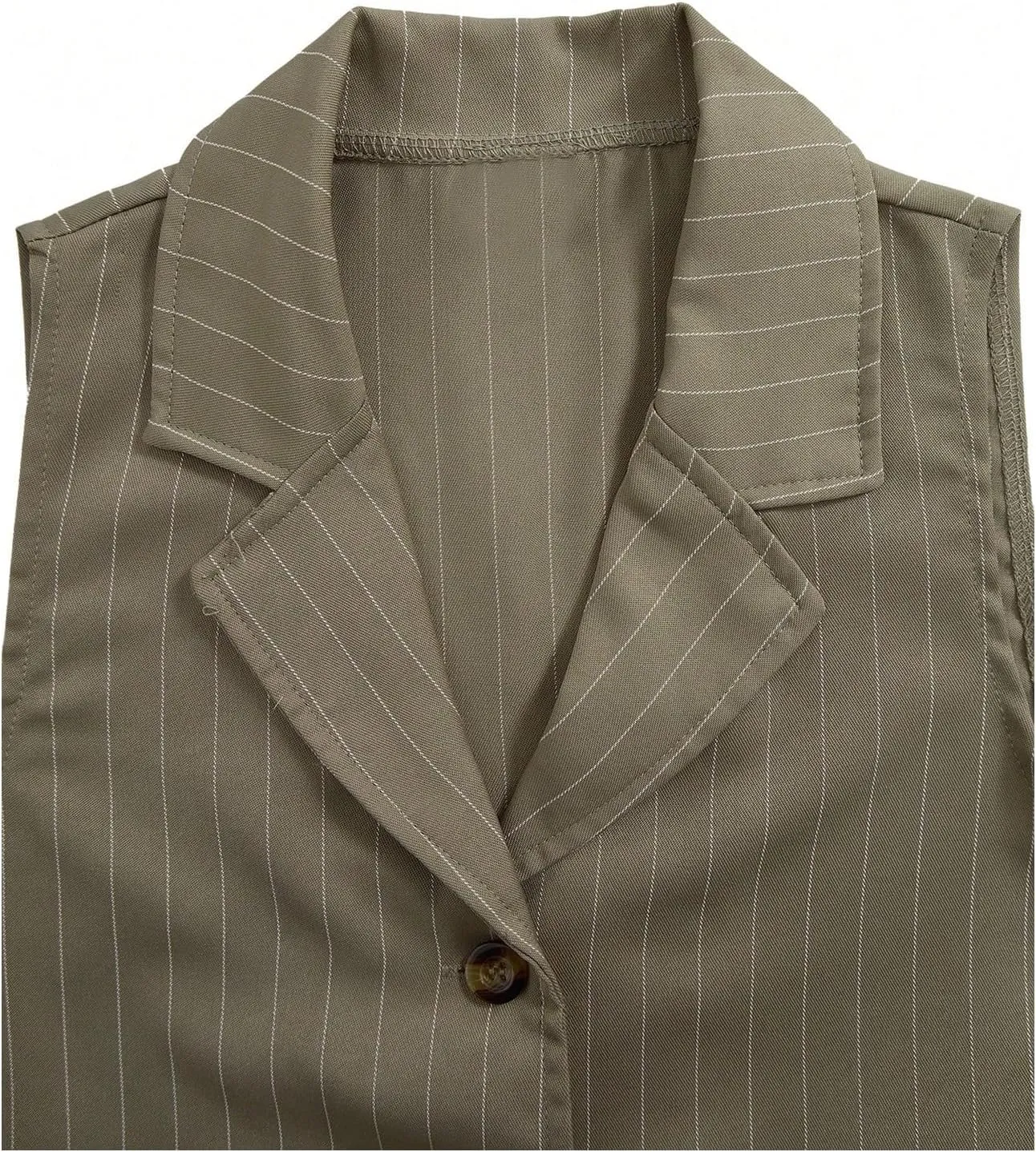 Floerns Girl's 2 Piece Outfits Elegant Striped Sleeveless Suit Vest & Long Elastic Casual Pants Set
