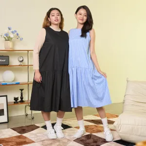 Flowy Gathered Midi Dress
