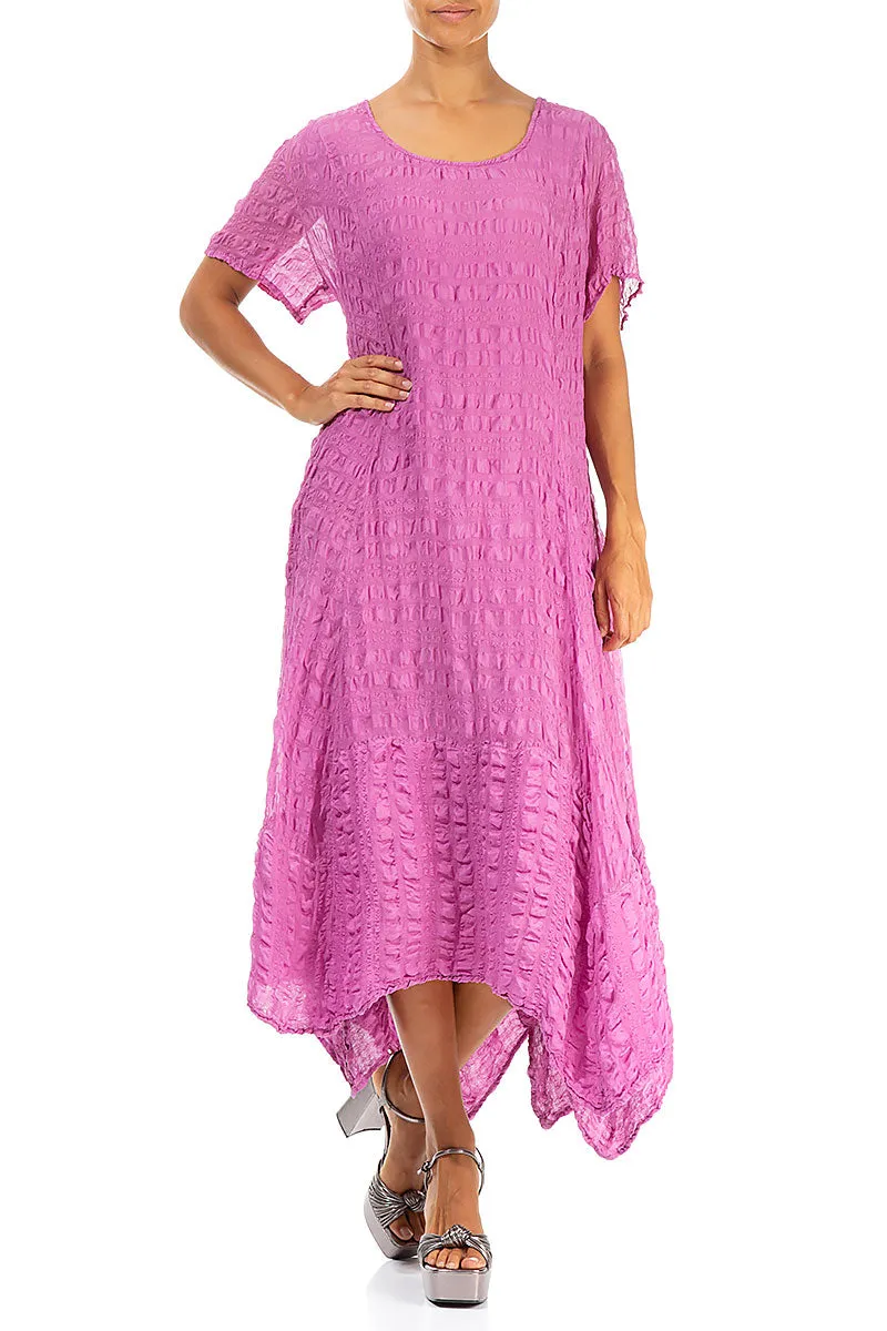 Flowy Wild Berry Textured Silk Dress