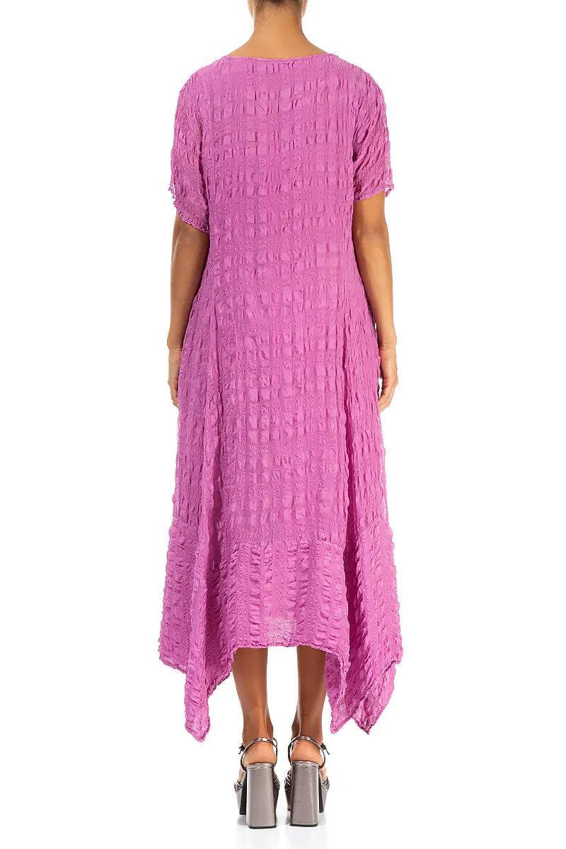 Flowy Wild Berry Textured Silk Dress