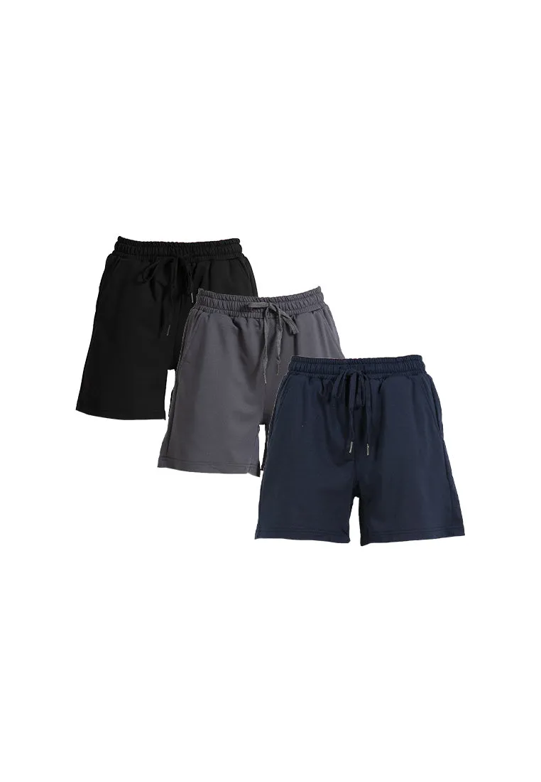 Forest Ladies Stretchable Polyester Elastic Waist Shorts Women Short Pants | Seluar Pendek Perempuan - 860149