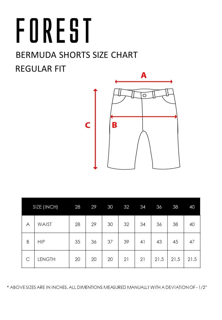 Forest Stretchable Jeans Bermuda Shorts Denim Short Pants Men | Seluar Pendek - 670213