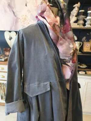 Frederic Italian Velvet Coat | Petrol