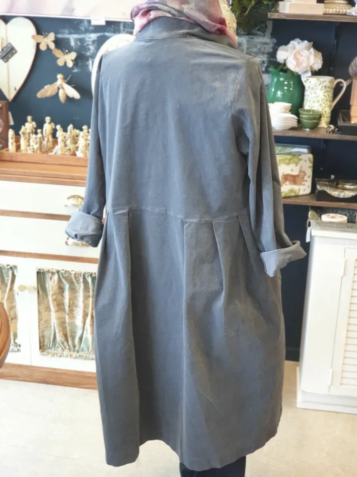 Frederic Italian Velvet Coat | Petrol