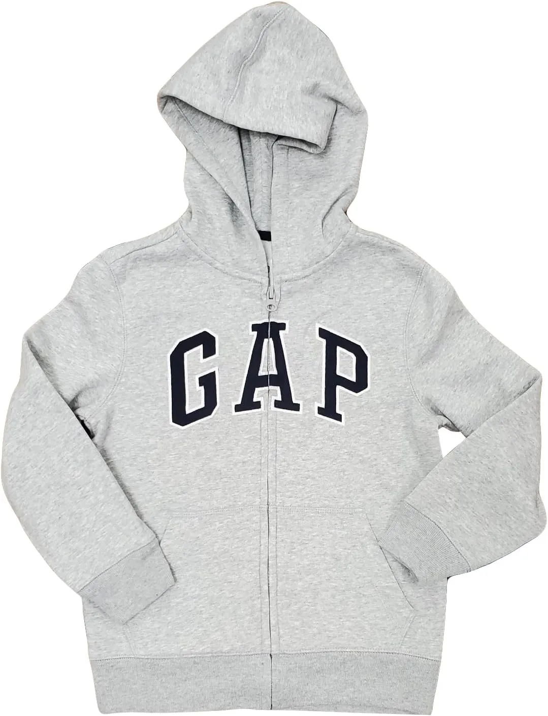 GAP Factory Boy's Fleece Arch Logo Zip Up Hoodie