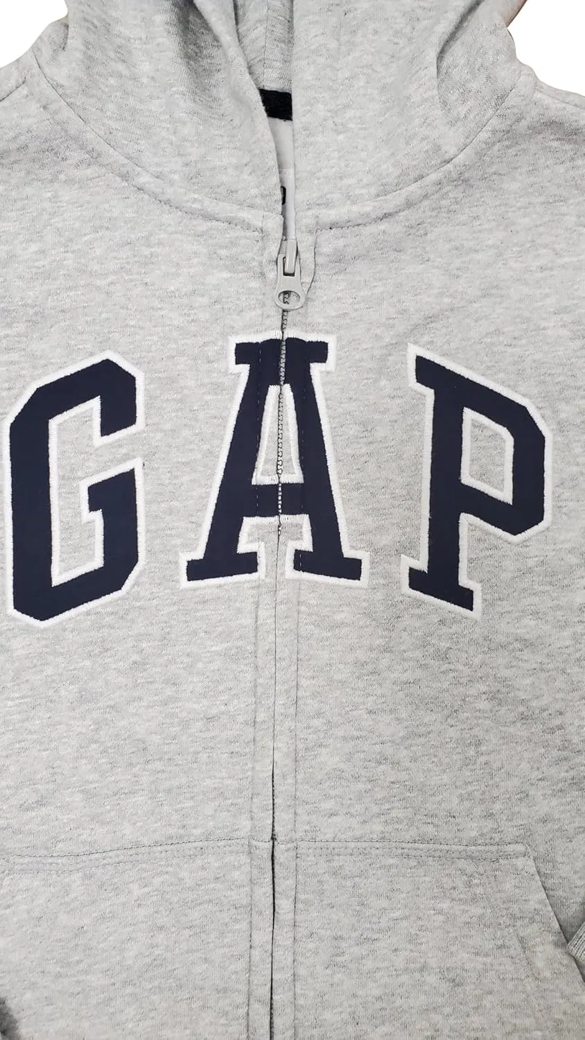 GAP Factory Boy's Fleece Arch Logo Zip Up Hoodie