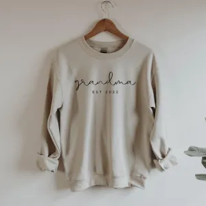 Grandma Custom Est 2023 Classic Soft Sweatshirt