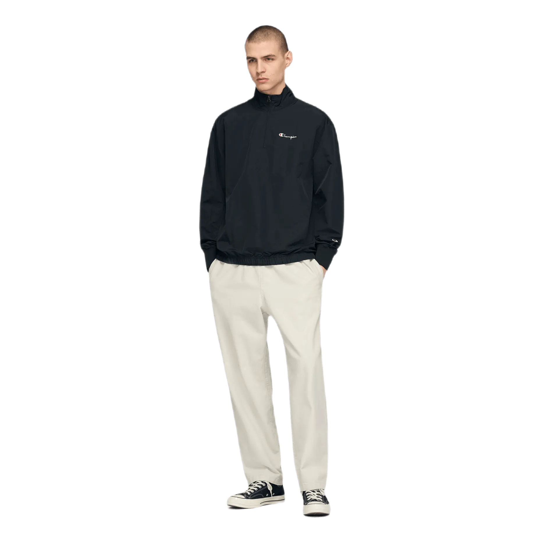 Half Zip Top Black