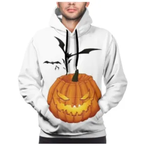 Halloween Hoodies Theme Cartoon Print Street Punk Style Horror Merch Fashion Halloween Horror Hoodie